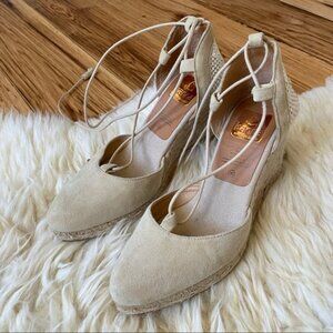 Kanna Espadrille Wedges Neutral Color Size 6